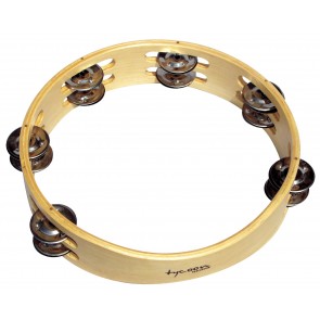 Tycoon Percussion Round Wooden Tambourine