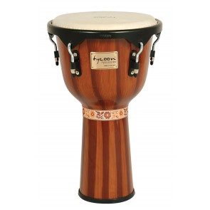 Tycoon Percussion 12 Artist Series Hand Painted Djembe - Brown Finish