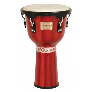 Tycoon Percussion 12 Artist Series Hand Painted Djembe - Red Finish