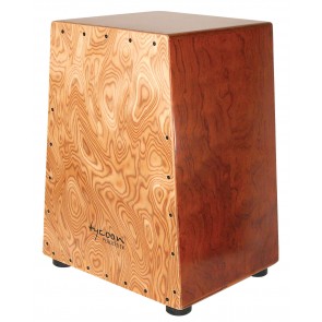 Tycoon Percussion Vertex Series Cajon With Bubinga Body And Makah Burl Front Plate