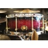 Noble & Cooley SS Classic Maple Snare 6X14 Black Cherry Burst, Brass Hard, Chrome Hoops