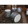 Sky Blue Pearl Vintage Camco Set. 12,14,20,Matcing Snare.  Tuxedo Lugs, Beer Tap Throw, VGC