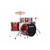 Ludwig Accent Drive Drum Set - Complete w/ Hardware and Cymbals - Red Sparkle - LC19514