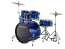 Ludwig Accent Fuse Drum Set with Hardware, Cymbals and Throne Blue Foil